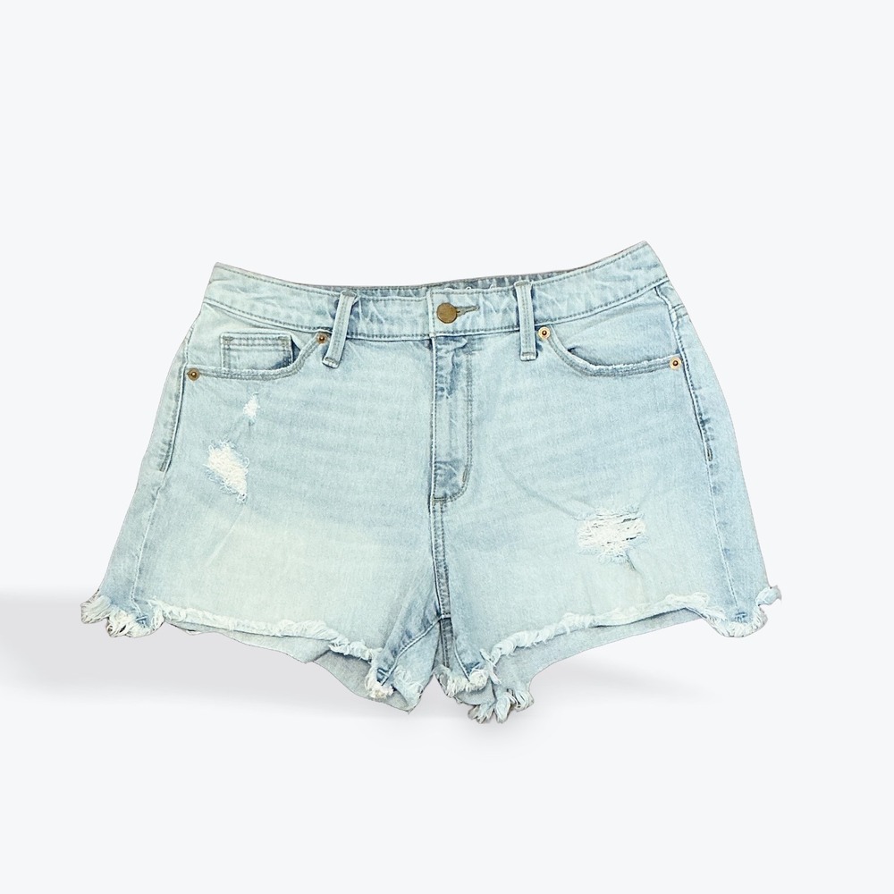 Universal Thread Womens Light Wash Distressed High Rise‎ Denim Shorts Size 6/28R